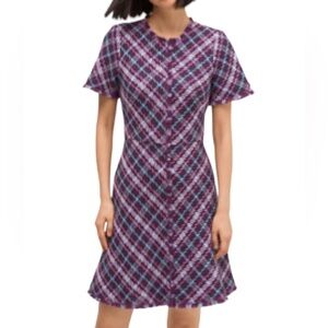 Kate Spade Purple Plaid Dress